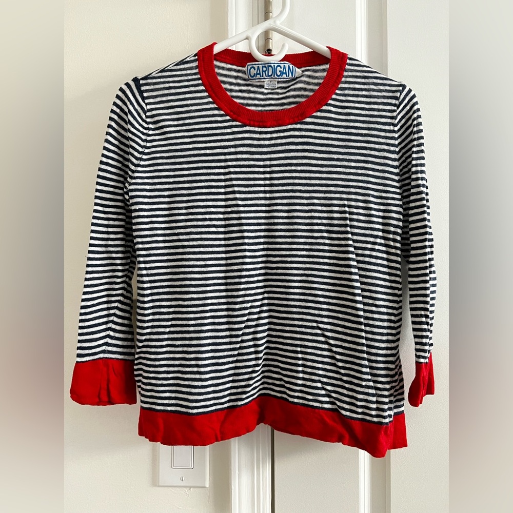 Cardigan 3/4 Sleeve Knit Top Size S